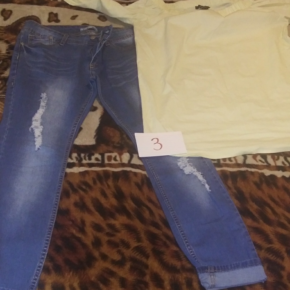 jeans and off the shoulder top